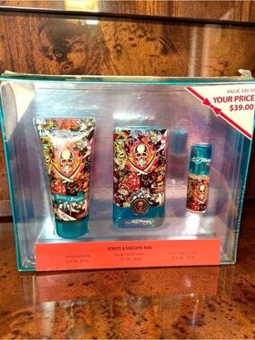 Ed Hardy Hearts & Daggers Man Gift Set Sealed!